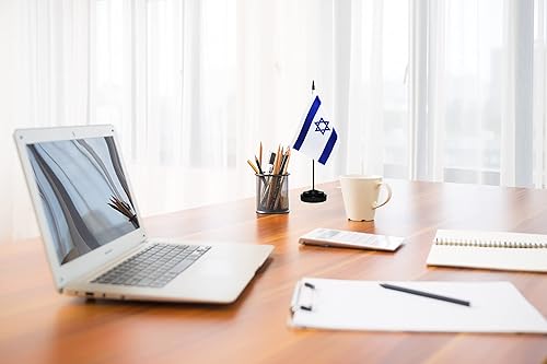 Miniatura 204 de Juego de banderas de escritorio japonesas de lujo, pequeñas banderas de escritorio japonesas en miniatura con poste sólido, base negra y tapa