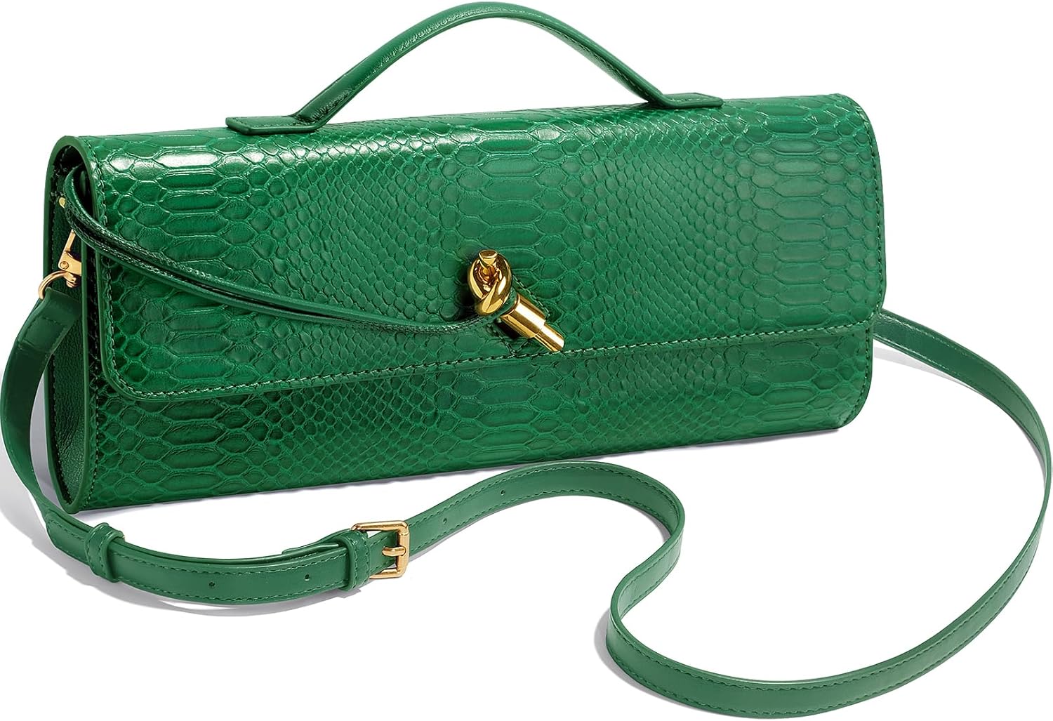 Woven Clutch Purses for Women, Formal Satchel Leather Evening Bag Shoulder Handbag - Image 4