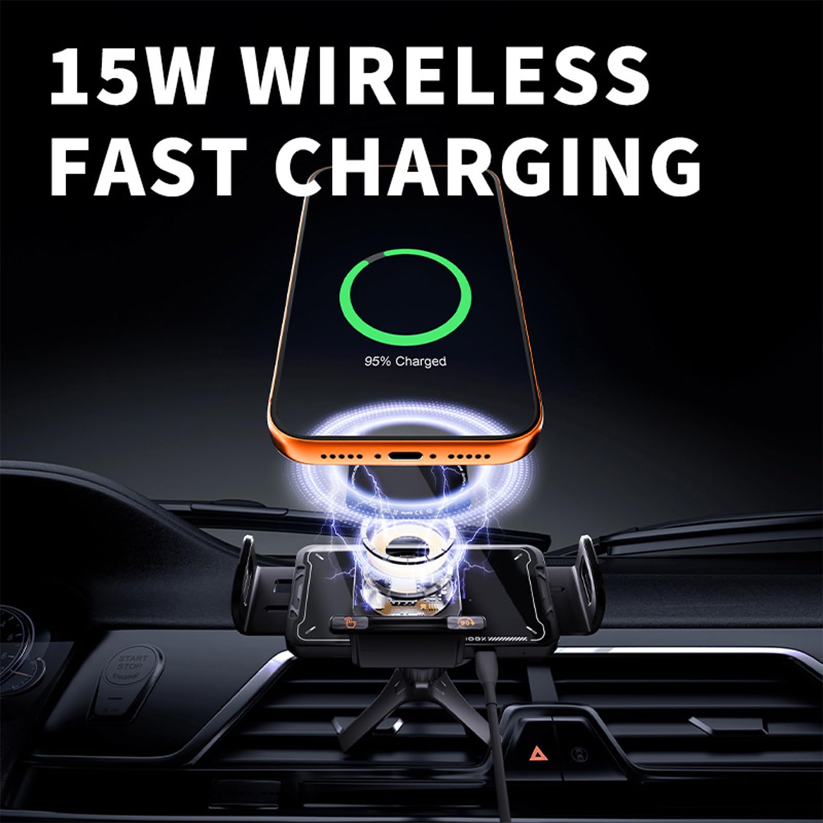 XAGMODSHN Supporto per telefono portatile, design, Car recharge down pa