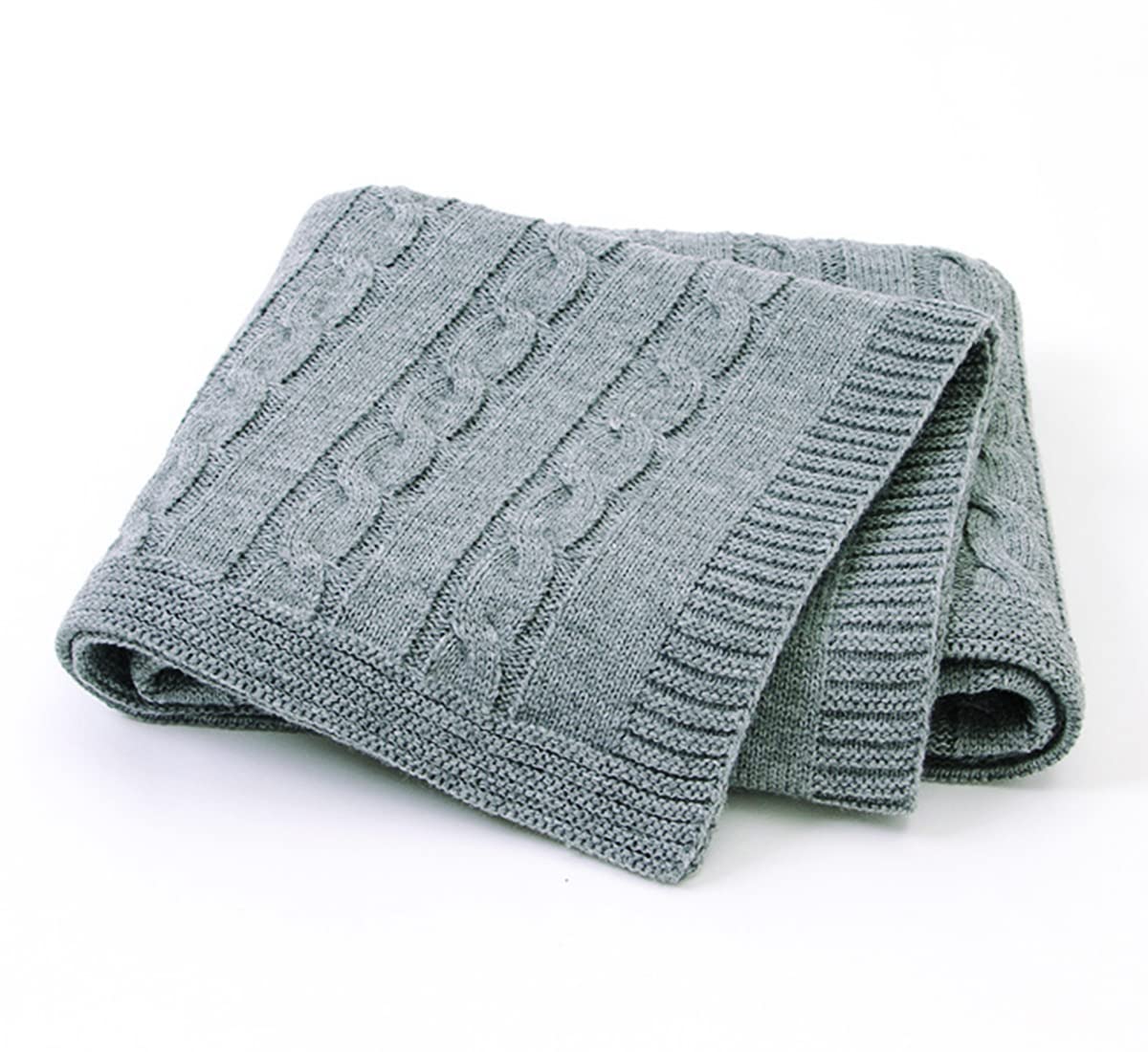 Star Babies Knitted Blanket, 80x100cm, Grey