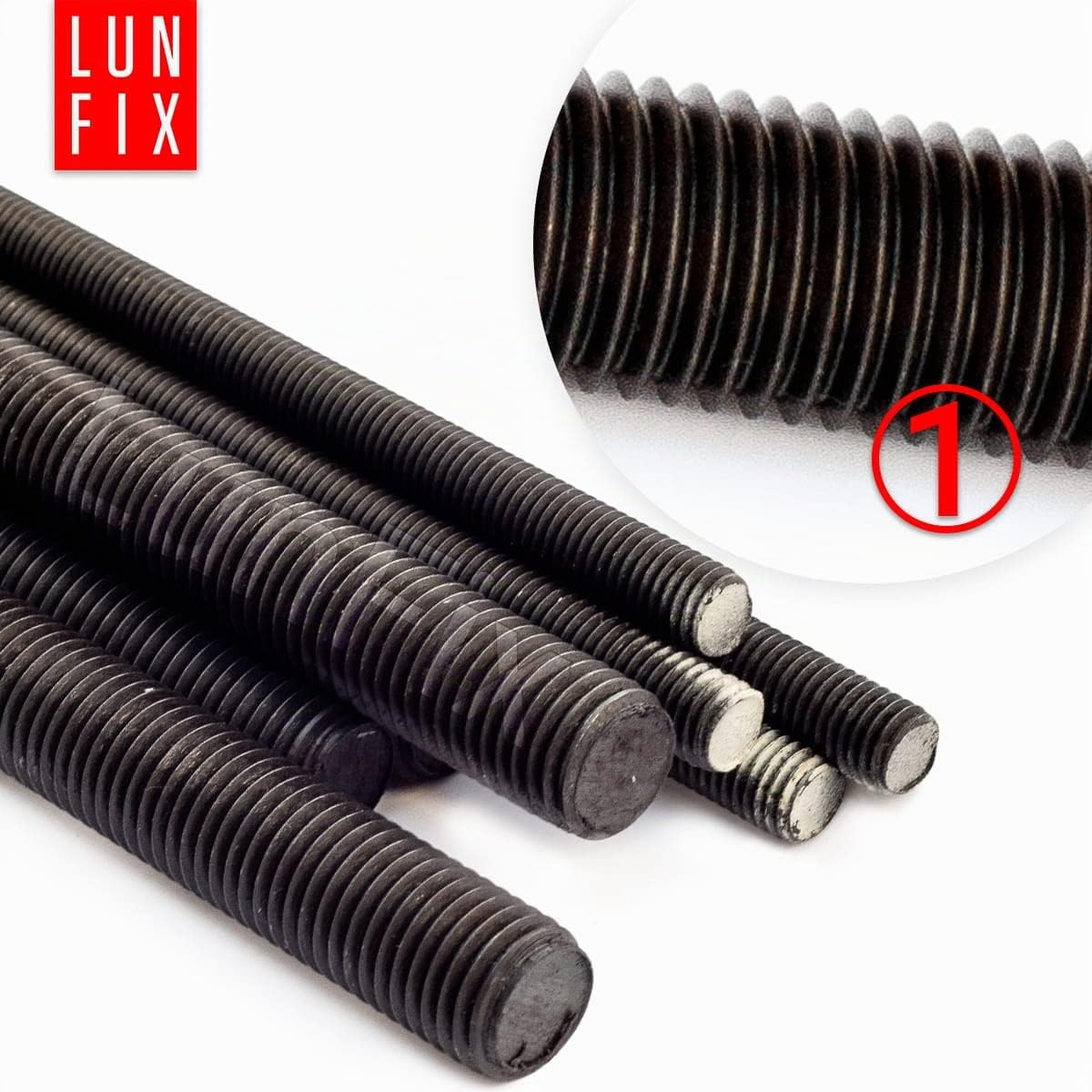 Tige filetée | M12 x 1000 mm | Lot de 10 | Acier galvanisé 10.9 | DIN 976 | Filetage métrique | Goujon fileté M12 | Vis longue | Fixation industrielle | Montage métal