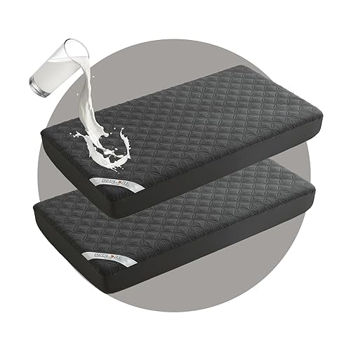 BEDLORE Waterproof Mattress Protector Crib, 2 Pack Soft Gray Mattress Pad, Noiseless Machine Washable Mattress Cover, Ultimate Protection for Your