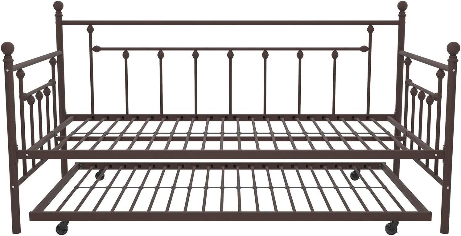 DHP Manila Metal Twin Size Daybed and Twin Size Trundle (Bronze)