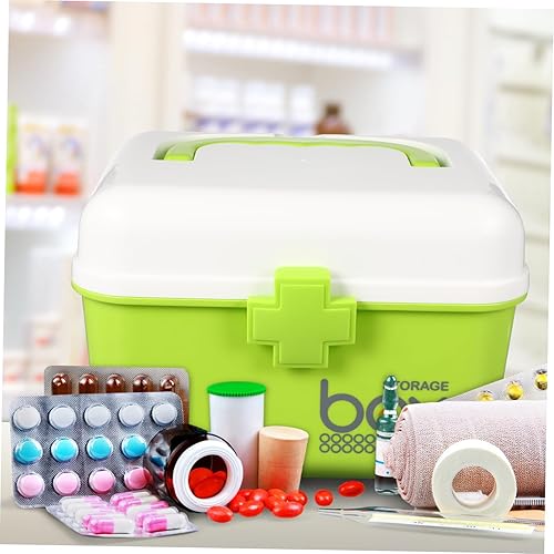 Miniatura 9 de Recipientes de primeros auxilios con tapas, contenedor para medicamentos con tapa, contenedor para medicamentos, asa con tapa, estuche de