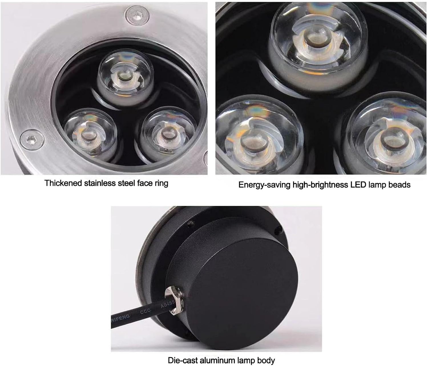 Ultra-Thin 3W Outdoor Recessed Spotlight - IP65 Waterproof Garden Floor Lamp, Cold White LED Ground Light for Lawn, Courtyard, and Patio (100 * 35mm)