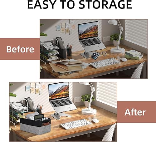 Vista 213 de DULLEMELO Canastas de almacenamiento pequeñas de 15 x 6 x 5.5 pulgadas, contenedores de almacenamiento de tela para tanque de inodoro