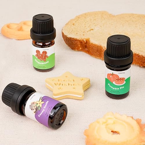 Miniatura 8 de Aceites aromáticos de panadería y cafetería, aceites perfumados Holamay de 20 x 0.2 fl oz, aromas para hacer jabón y velas, aceites esenciales para