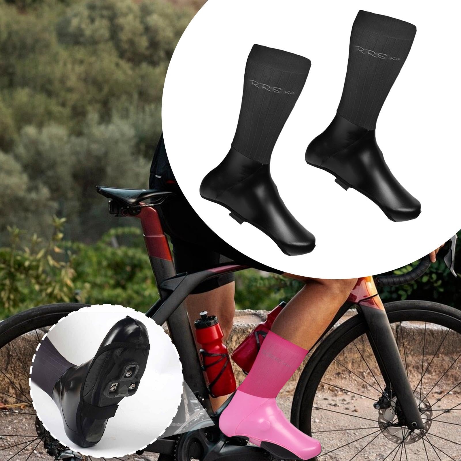 Copriscarpe Da Ciclismo, Protezioni Antivento, Copriscarpe per Bici, Accessori per Il Ciclismo, Nero