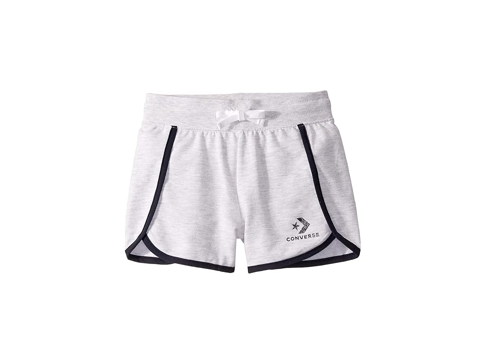 

Converse Kids Star Chevron Track Shorts (Big Kids) (Birch Heather) Girl's Shorts, White