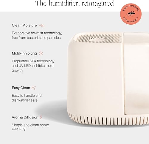 Miniatura 2 de Canopy Humidificador de guardería, humidificador blanco para guardería, tiempo de funcionamiento de 36 horas, tanque de capacidad de 2.5 litros,