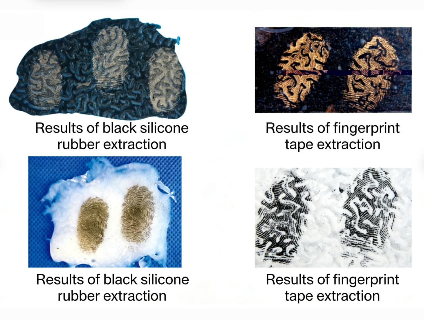 Silicone Rubber Fingerprint Lifting Kit with Applicator Gun, Black and White Cartridges, Mixing Nozzle for Rough Surfaces (Gray)