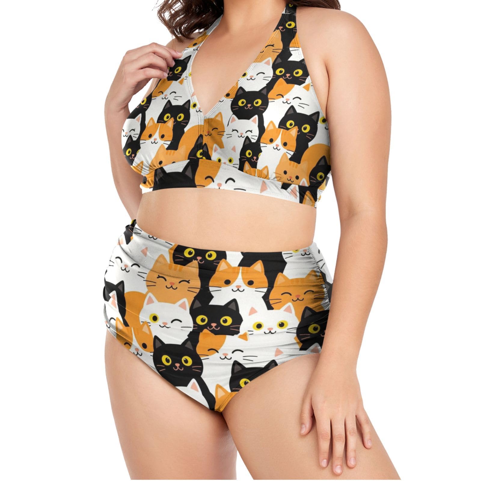 FRODOTGV Costumi da bagno da donna curvy, da L a 4XL