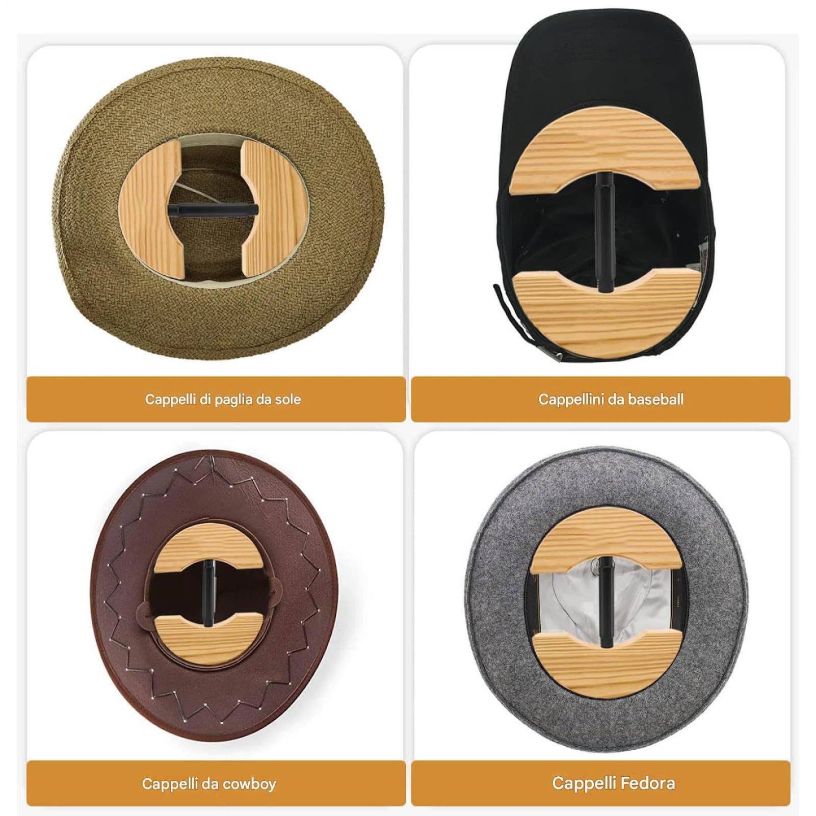 Barella Per Cappello Aderente - Barella Per Cappello In Legno | Estensore Per Cappelli, Estensore In Legno (1) Vestibilità Regolabile, Strumento Per Modellare Il Berretto, Ridimensionatore Per Coprica