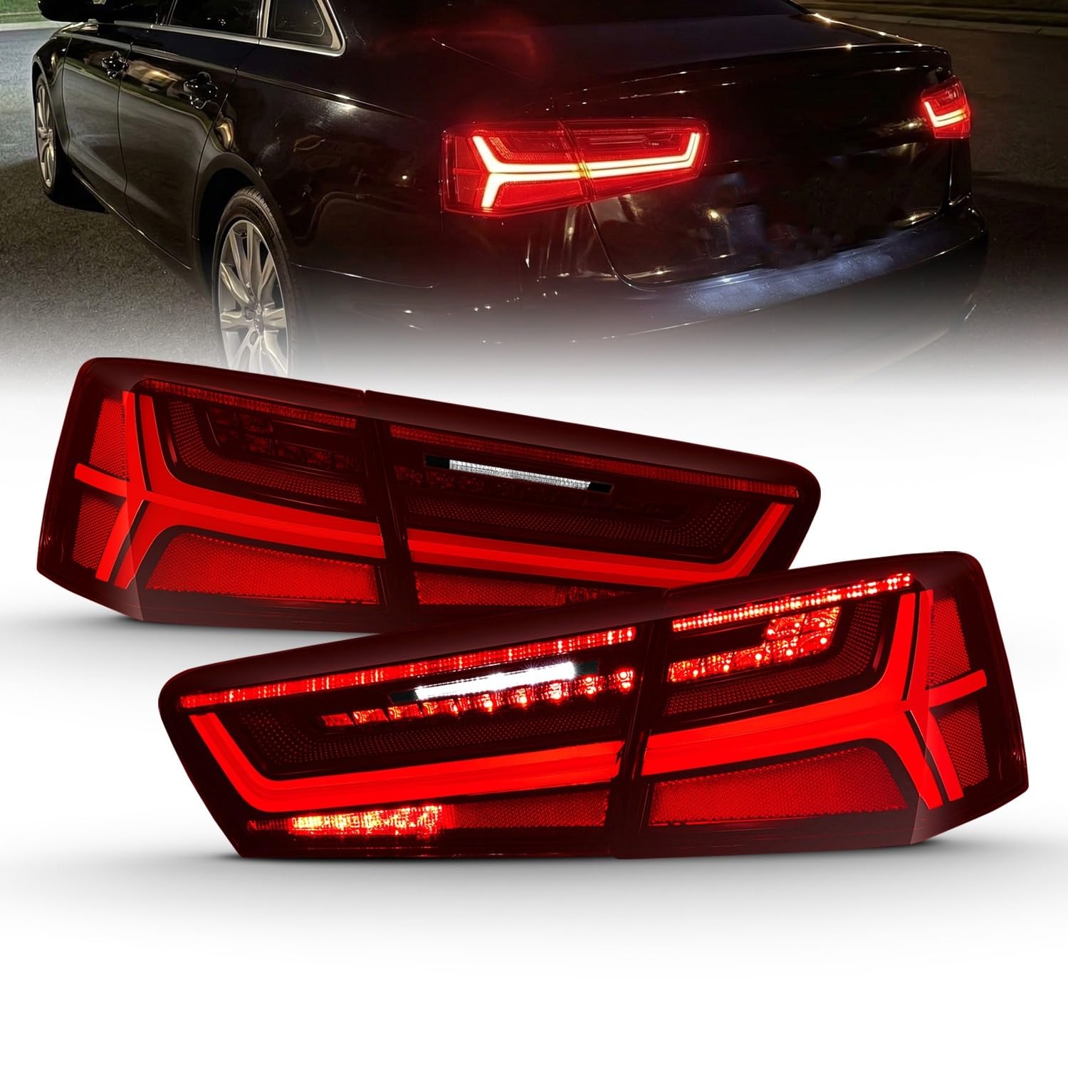 Amazon.com: AmeriLite for 2012-2015 Audi A6 / S6 [Full LED