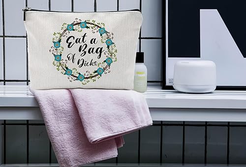 Miniatura 7 de heshengzaixian Divertida bolsa de maquillaje para mujer, con citas de humor traviesas para adultos, bolsa de cosméticos, divertida broma de