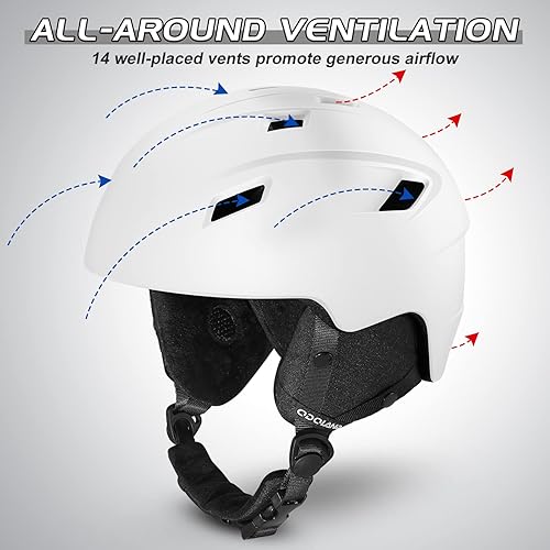 Miniatura 3 de Odoland - Juego de casco deportivo y lentes protectores para la nieve, a prueba de golpes y viento para esquí, snowboard y deportes de nieve