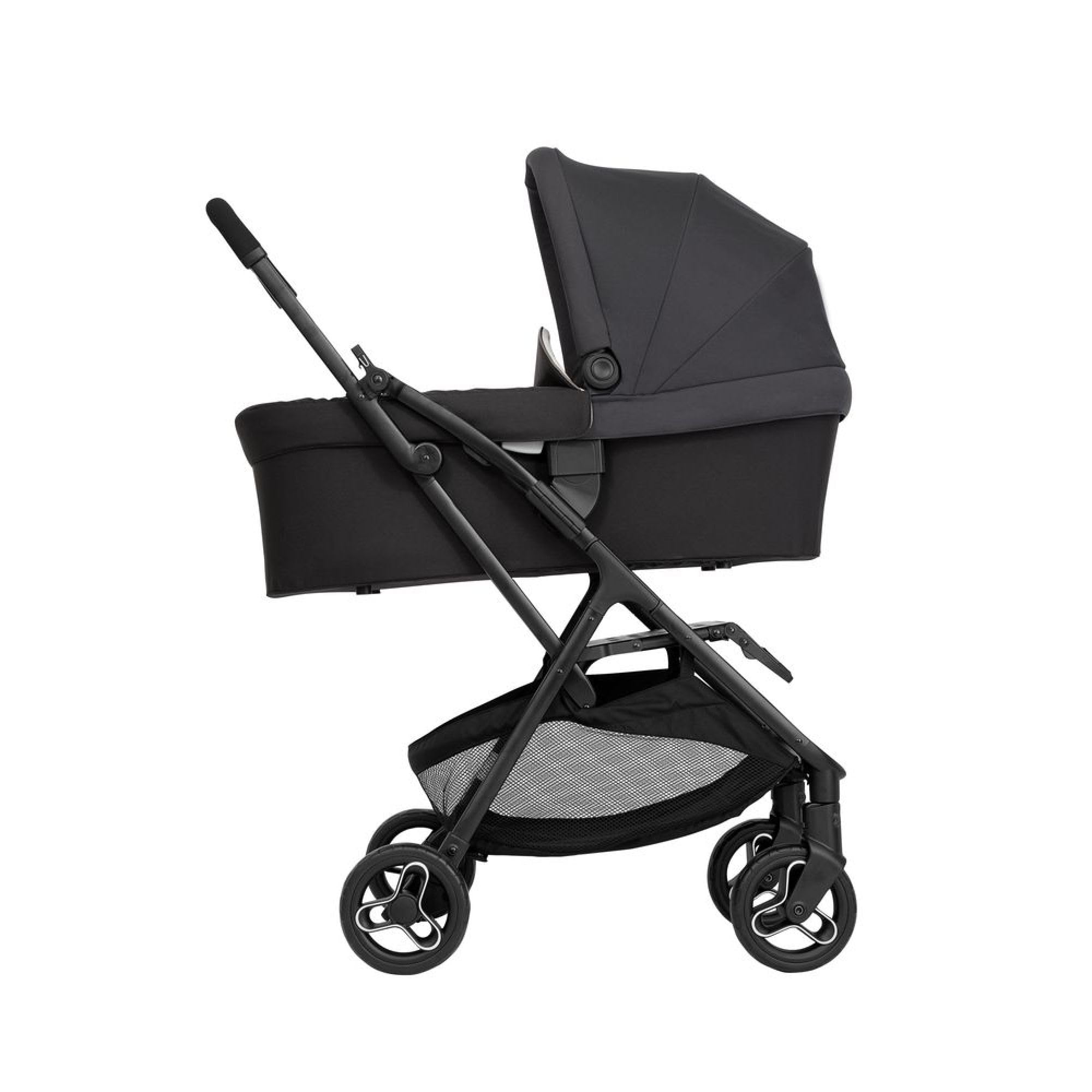 Graco - MYAVO TRIO - Poussette légère avec fermeture rapide (0-22 kg), siège auto bébé (40 à 75 cm), nacelle (mx 9 kg); couleur Charcoal