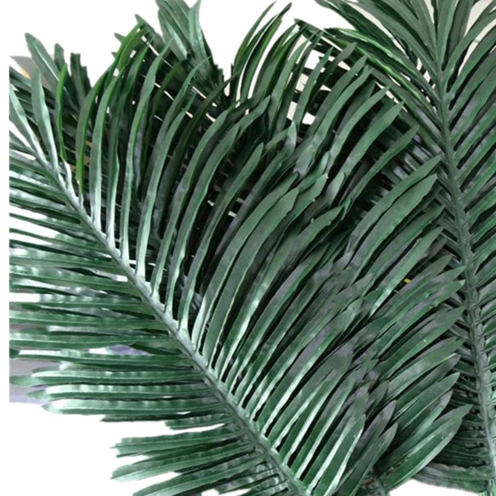 jiumengya 12pcs Fake Green Leaves 70cm Simulated Leaf Plants Fake Palm Tree Leaf Artificial Greenery (Green)