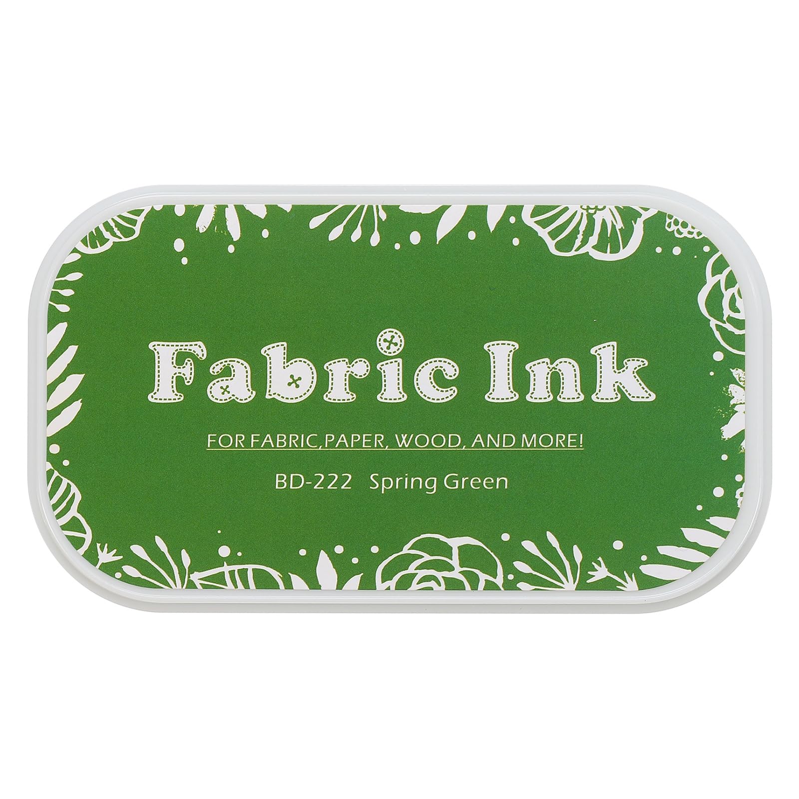 sourcing map Ink Pads for Stamps, 3.7x2.2 Inch Fabric Ink Pad for Cloth, Wood, Paper, Fingerprint, DIY Card Making, Green
