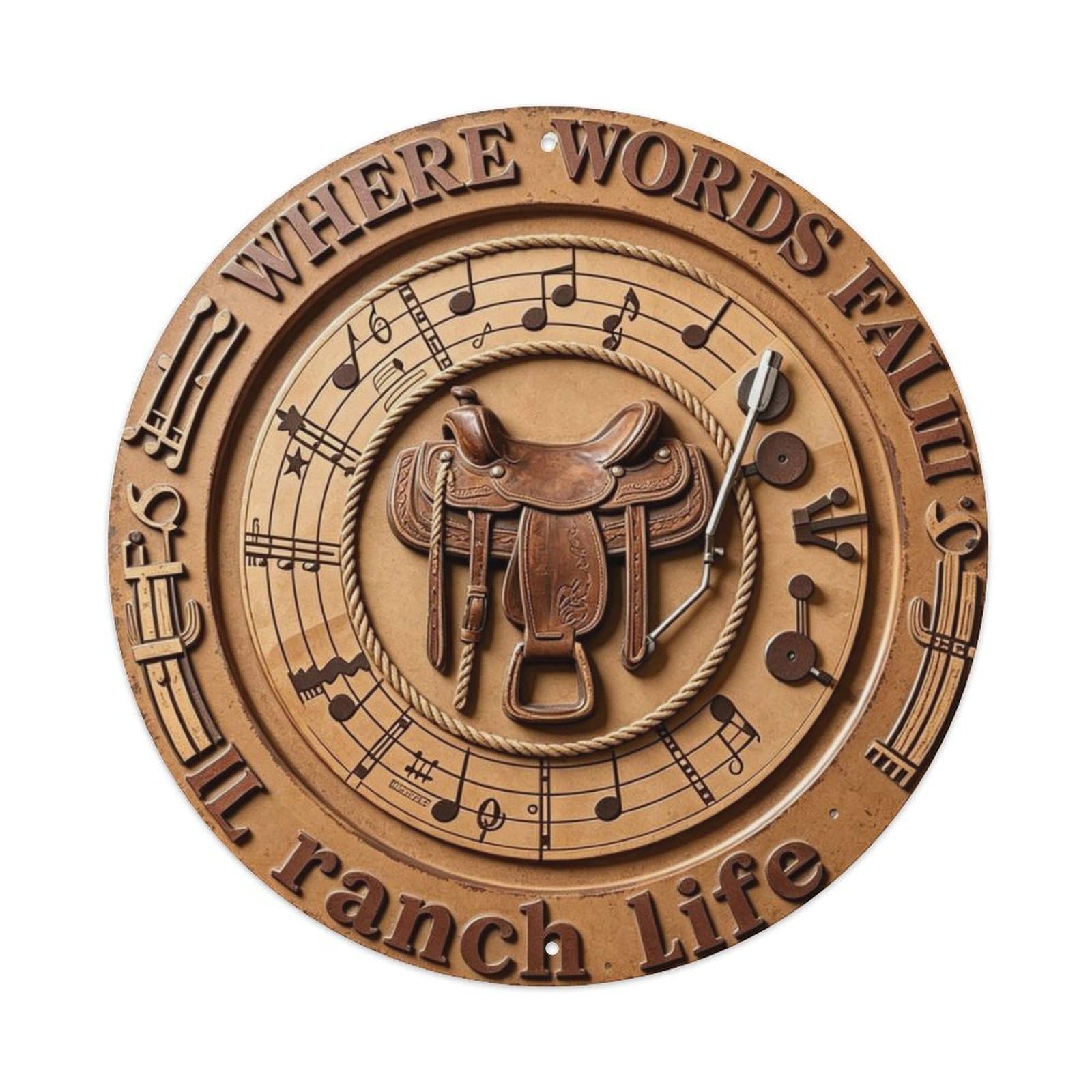 Ranch Life Metal Tin Sign Plaque