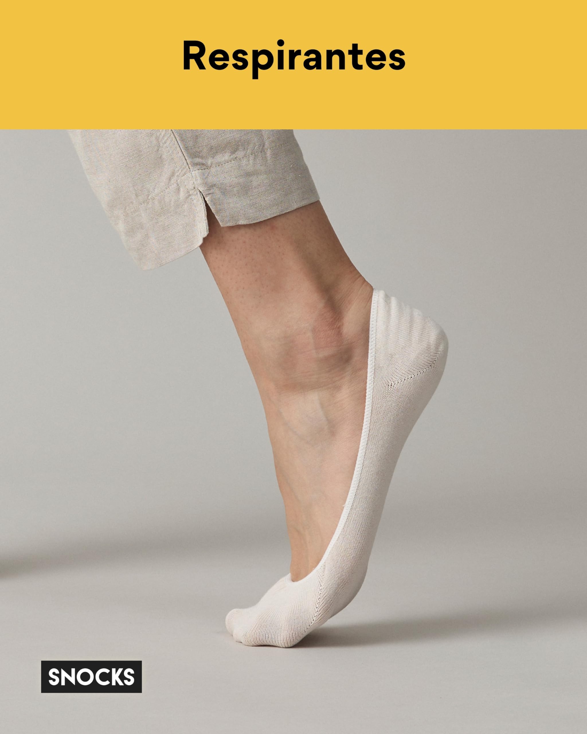Snocks Protège Pieds Femme - Chaussettes Invisibles Femme: Confortable et Agrèable à Porter - Protege Pied Femme - Socquettes Femme et Chaussette Invisible Homme