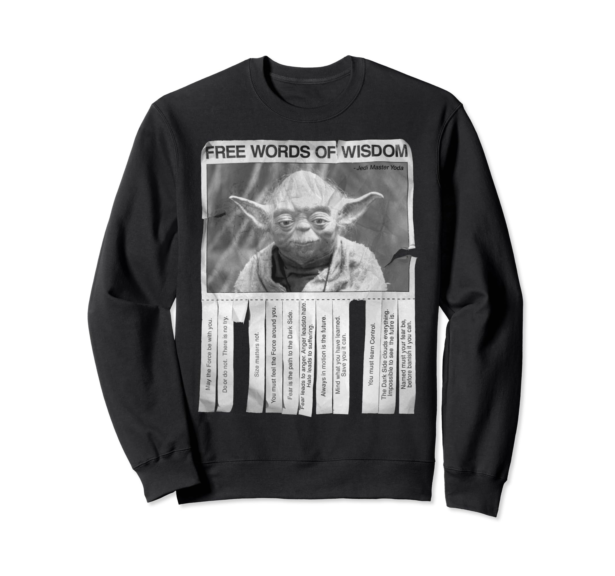 Sweatshirt Star Wars Yoda affiche graphique pull chaud imprimé gris
