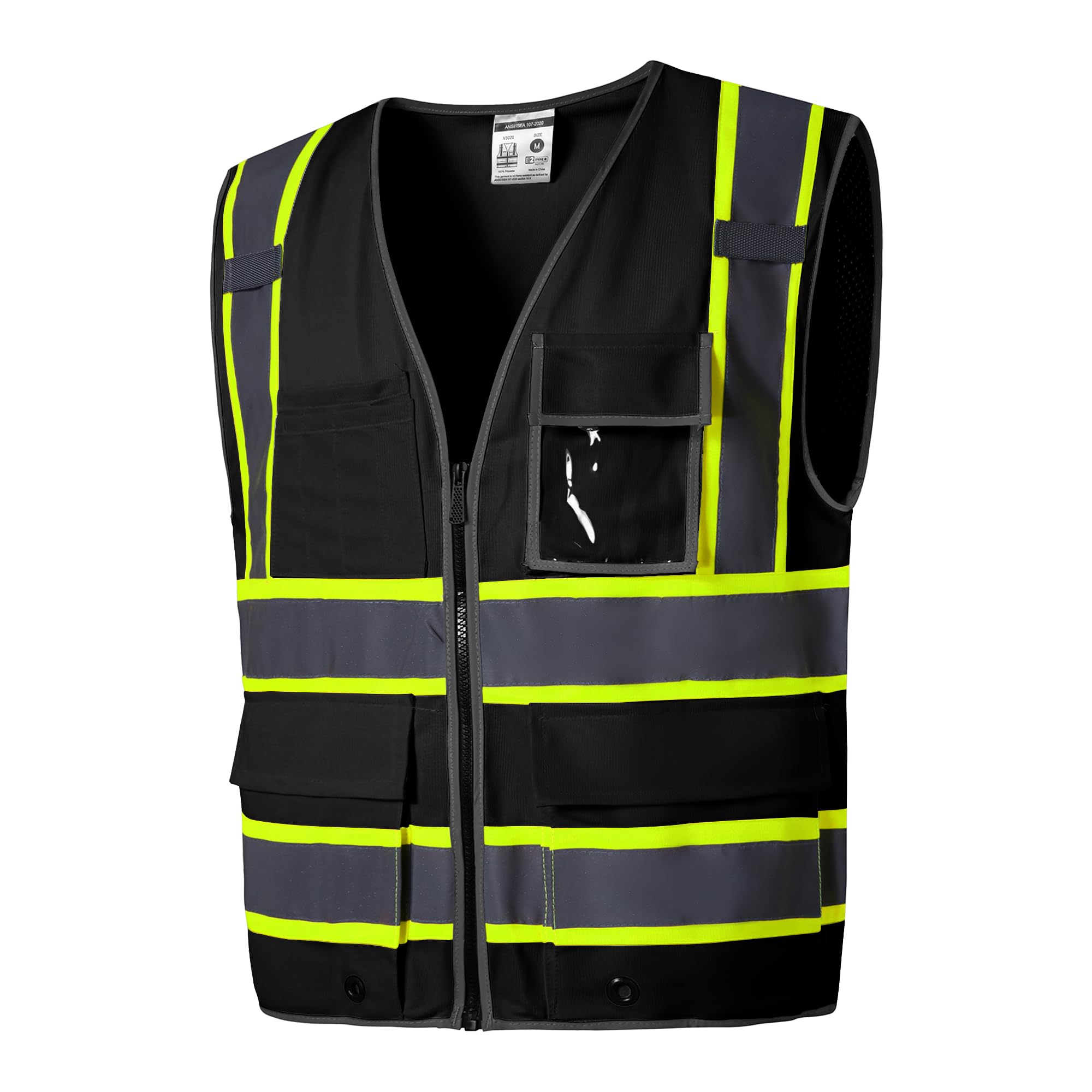 Colete Segurança SKSAFETY Classe 2 - 10 Bolsos Alta Visibilidade ANSI/ISEA