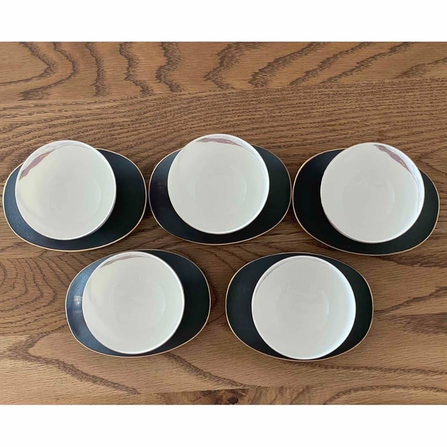 京焼　陶器 茶托 5枚セット　絵付け 京焼 陶器 茶托 5枚セット 絵付け