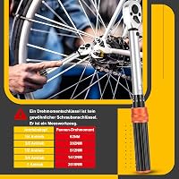 ATsafepro Nyomatékkulcs Készlet 15 Részes 1/4 Hüvelyk 5-25 Nm Kerékpár Motorkerékpár Karbantartás Krómozott Acél 72 Fogas 4