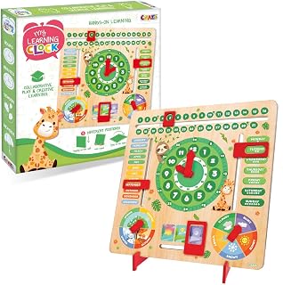 CRAZE- Animales Reloj de Aprendizaje, Color Verde (58602)