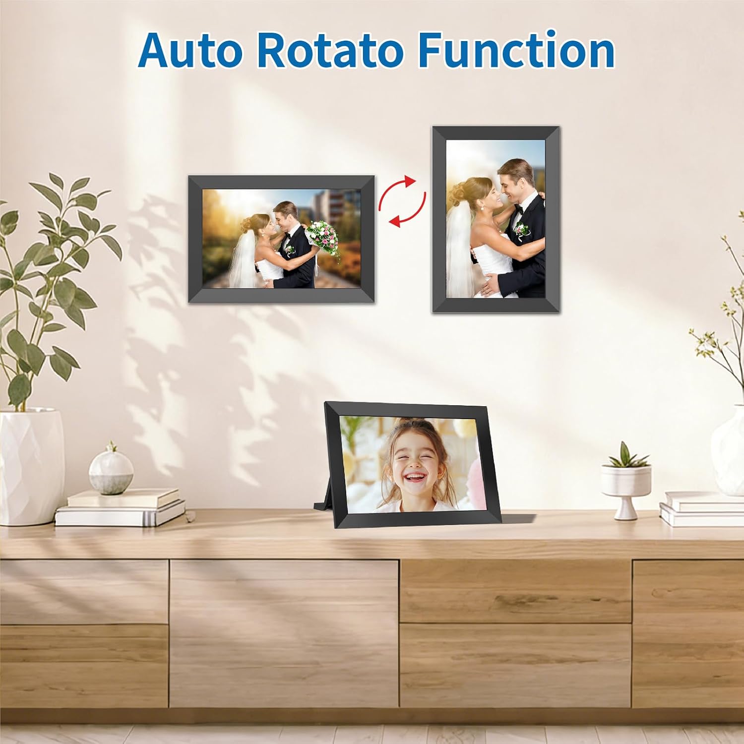 Trayoo Digital Picture Frame, 10.1 Inch WiFi Digital Photo Frame, 32GB,1280x800IPS HD Touch Screen, Send Photos/Videos from Your Phone Anywhere, Photo Gifts for Parents and Grandparents
