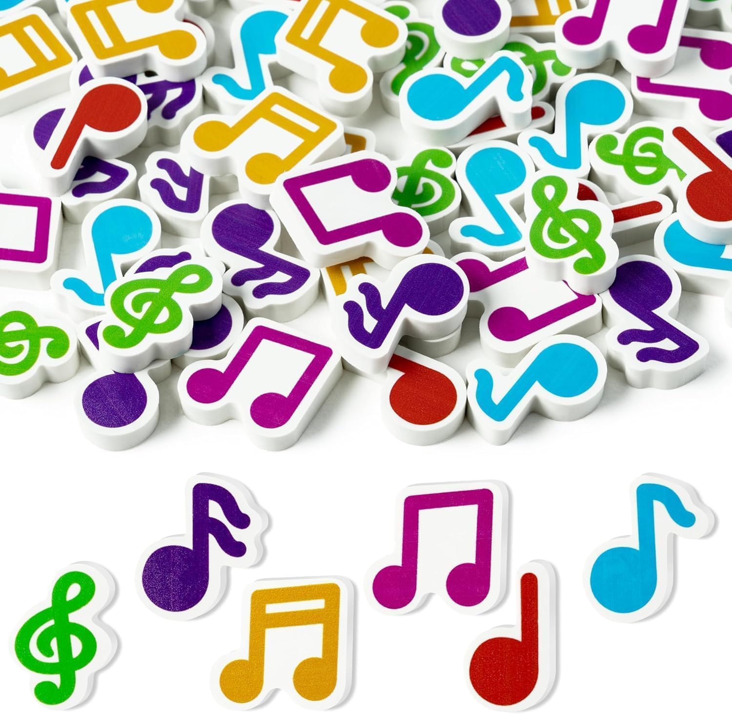 A1DIEE 120Pcs Music Mini Eraser Bulk - Musical Note Pencil Rubber Eraser โ image 1