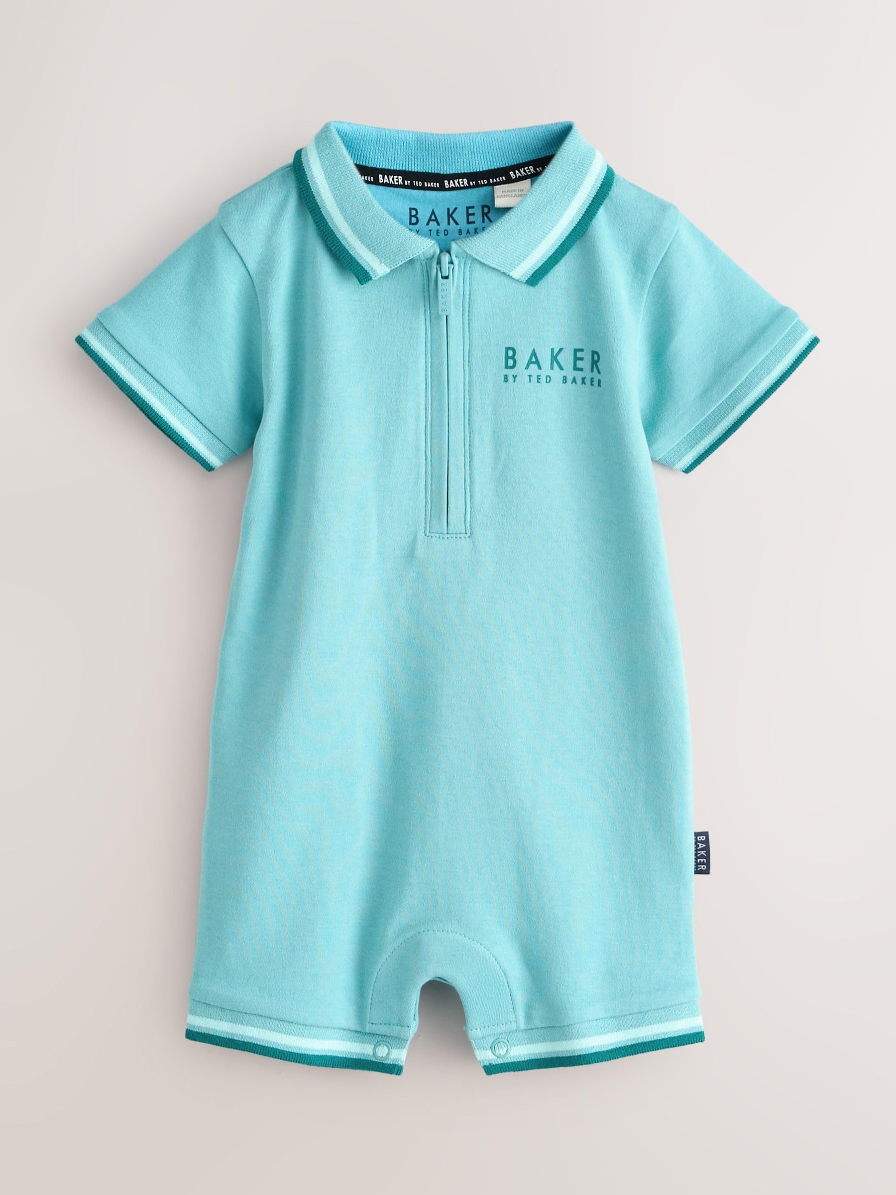 Noworodki chłopcy Zestaw 2 niebieskich pajacyków z kołnierzykiem polo Baker by Ted Baker