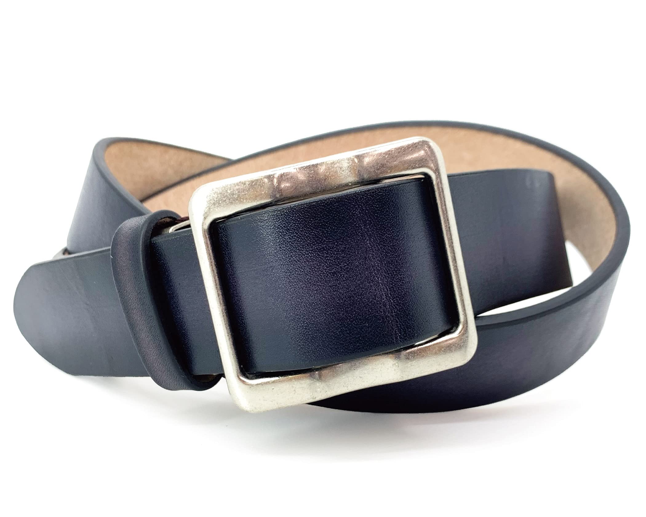 RAITO LEATHER 栃木レザー ベルト 本革 牛革 日本製 国産 メンズ 無段階 調整バックル グラデーションカラー