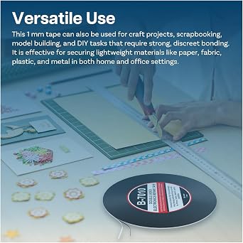MMOBIEL Double Sided Adhesive Tape 1mm 50m Roll (164ft) Black Ultra Thin Mounting Tape for LCD Screen Repair, Smartphone Tablet Laptop Glass Fix