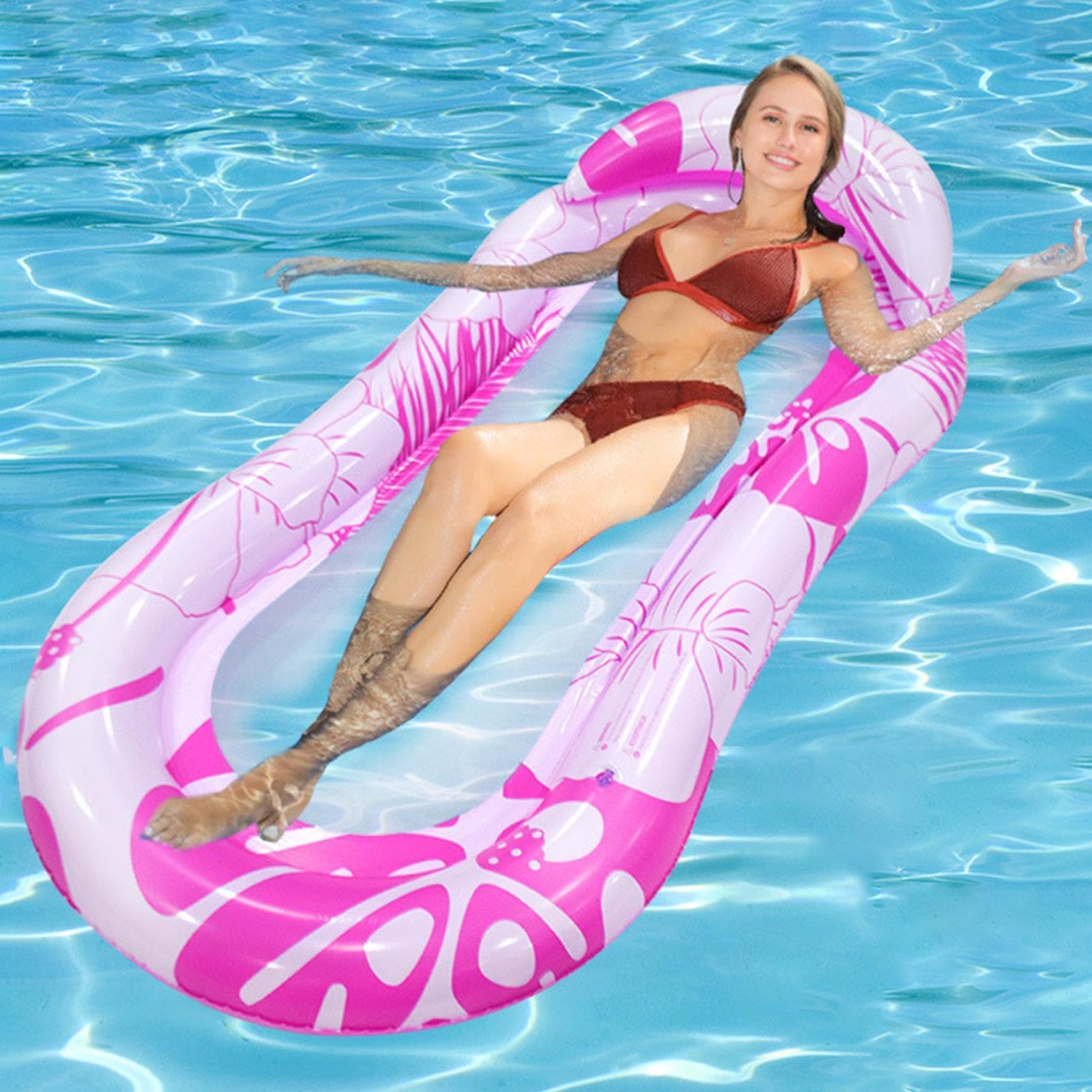 Lettino galleggiante per piscina - Pool Float Lounge per piscina - Galleggianti per piscina per impieghi gravosi, galleggianti gonfiabili per piscina, zattera prendisole per piscina