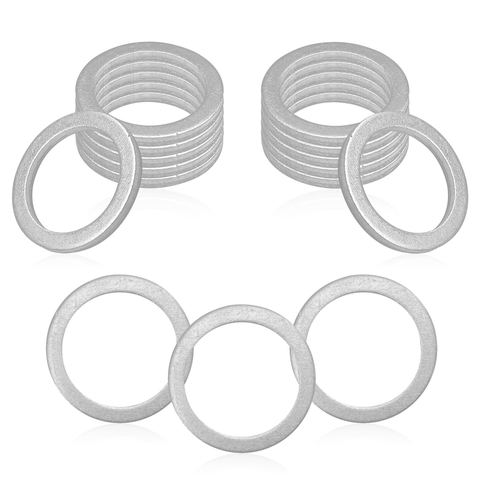 Photo 1 of 15 Pcs 18mm Crush Aluminum Oil Drain Plug Compatible with 1993-2020 Porsche Volvo PN Gasket Washers Models Replace OE 90012310630 977751