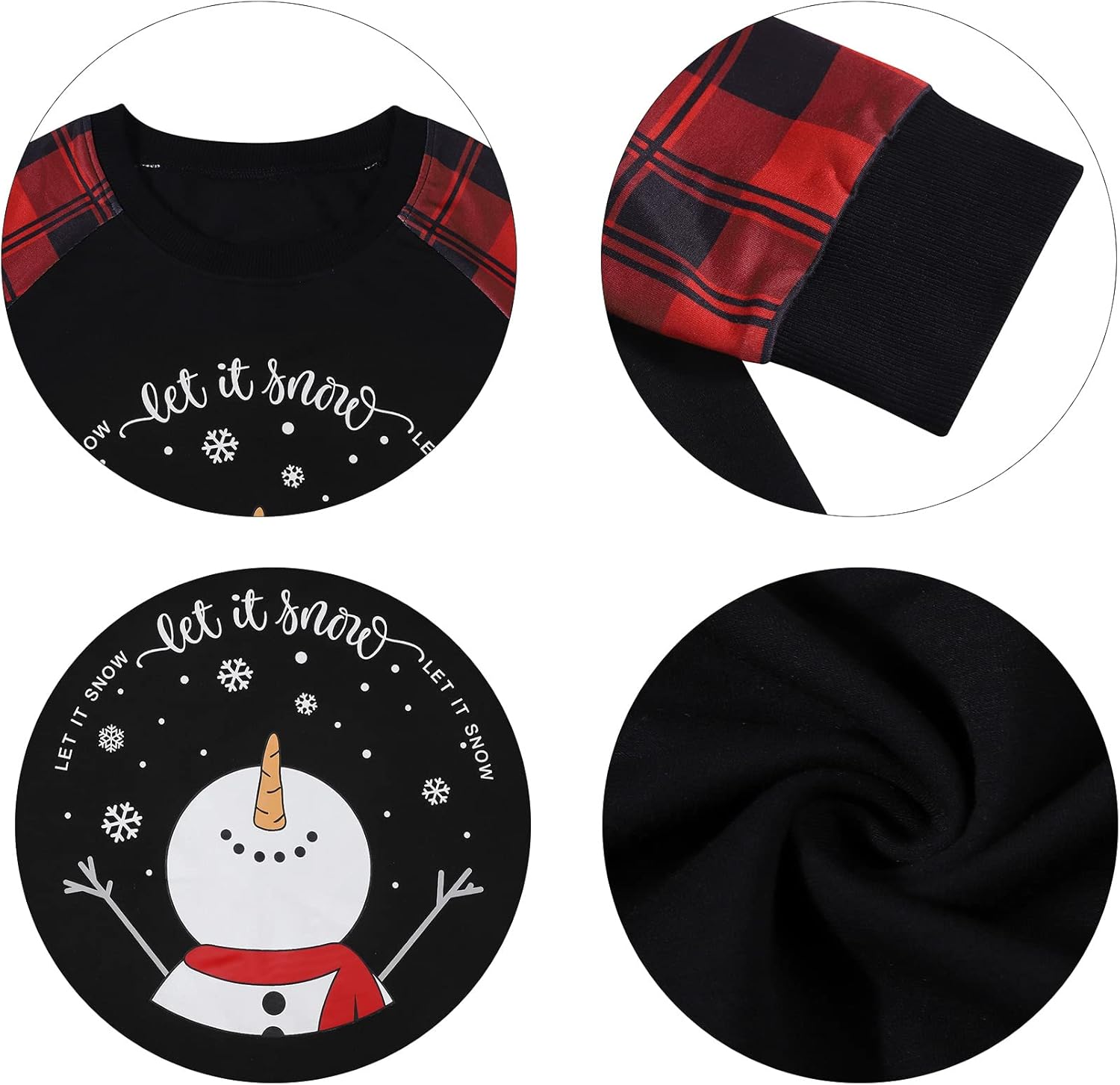 LUKYCILD Let It Snow Sweatshirt Women Snowman Graphic Pullover Ugly Christmas Sweatshirts Xmas Long Sleeve Shirts - Image 4