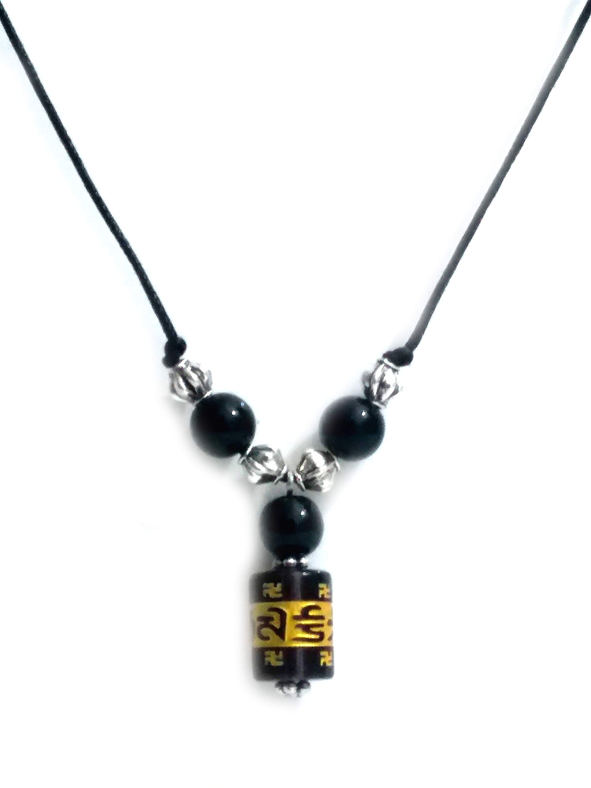 Tibetan Buddhism om mani Padme Other, Multi hum Engraved Auspicious Lucky Charm Pendant for Unisex-Adult; Women's; Men's (Size 30 mm)