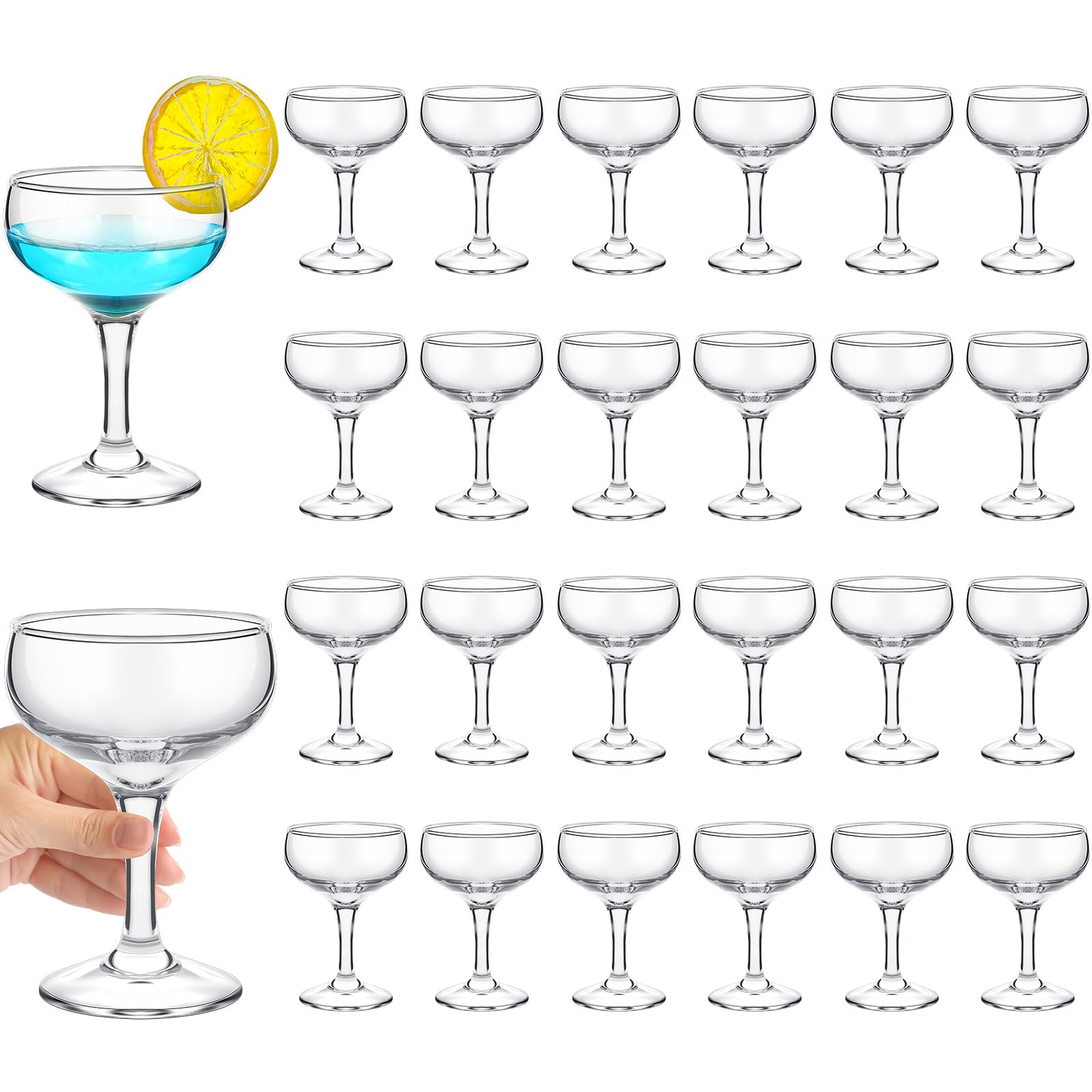 Coupes à champagne 130,4 g Weewooday lot de 24 verres légers et élégants