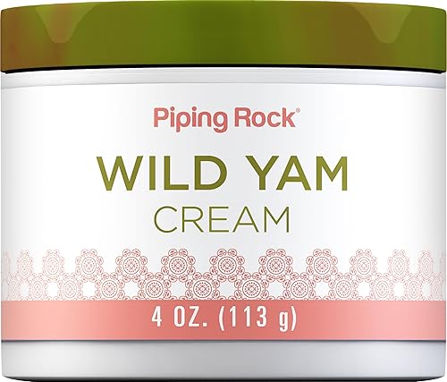 Piping Rock Crema de ñame silvestre | 4 oz | para hombres y mujeres | Sin OMG, sin gluten