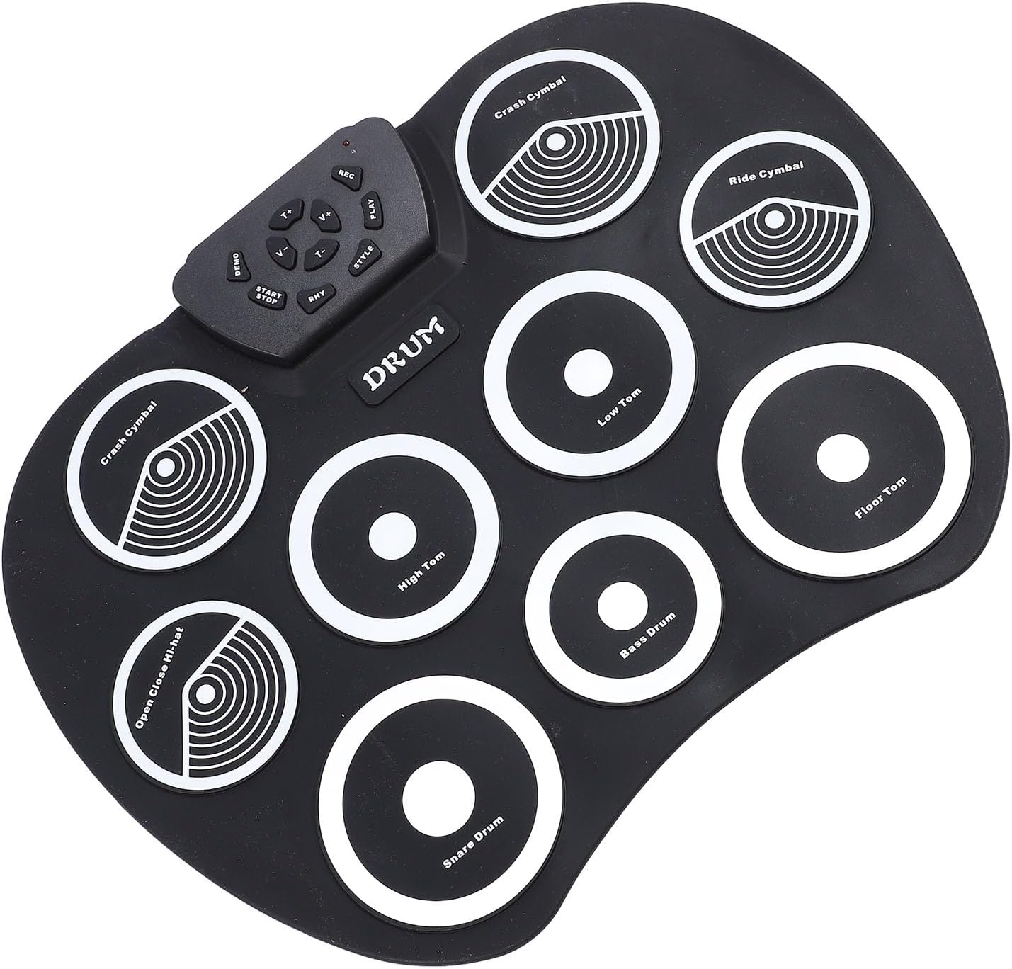 Electronic Drum Set USB Portable 9 Pads Roll Up Drum Practice Pad Drumsticks Pedal Simulation