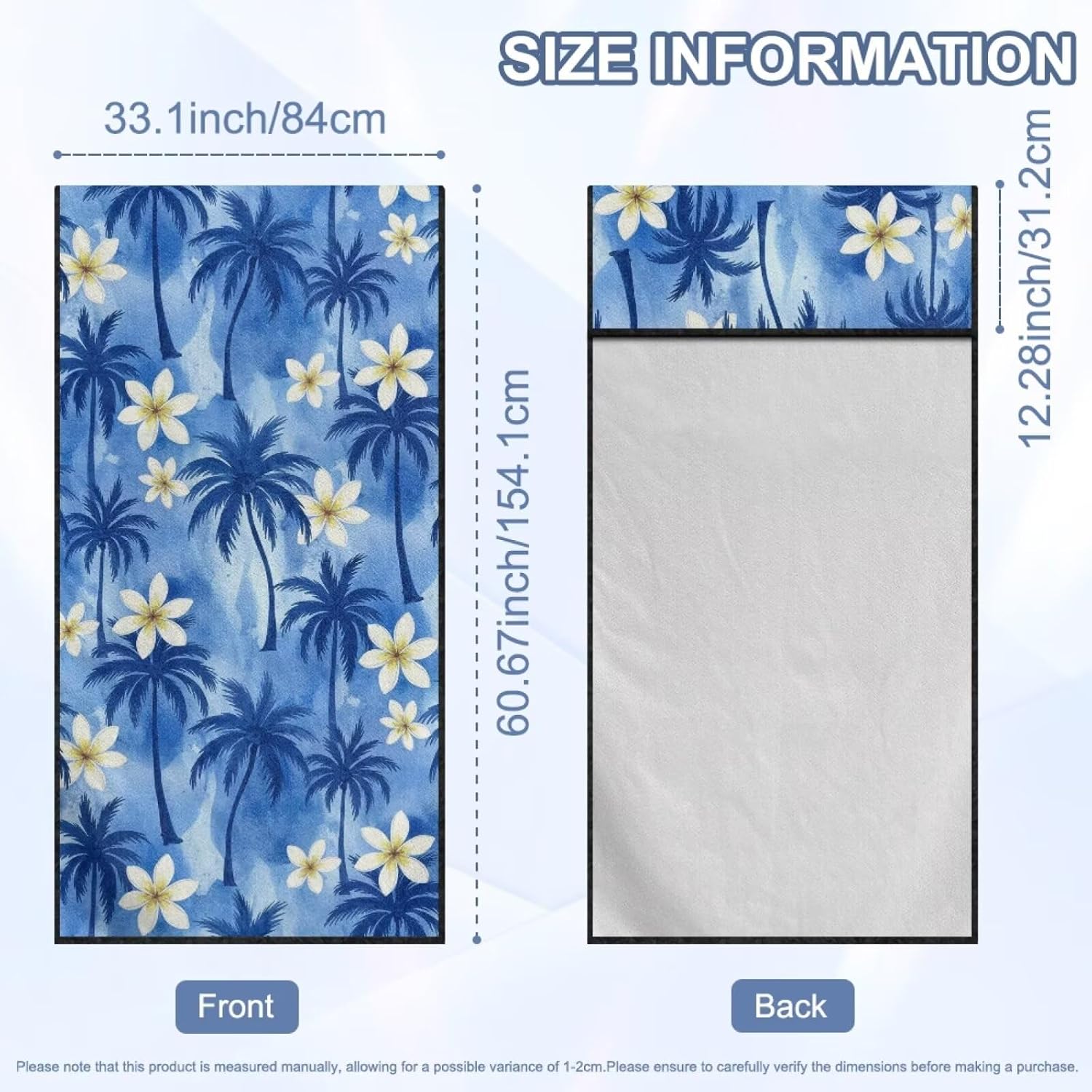 Car Seat Cover Towel Plumeria Palm Leaf Blue Print Towel Bucket Seat Covers Wear-Resistan Auto Front seat Protector Gift for Car Outdoor Sport Activities image 5