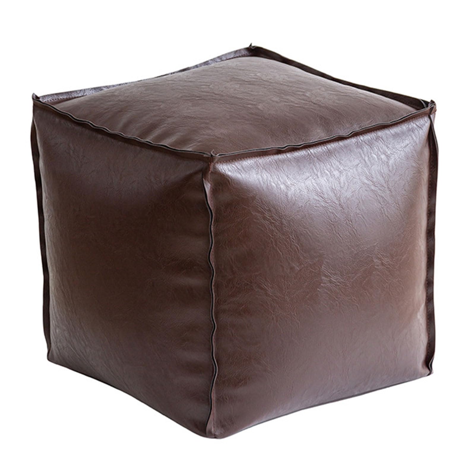 carotoe Sturdy PU Leather Storage Pouf Organizers Seat for Bedroom Living Room Interior Designs Multifunctional Storage Stool
