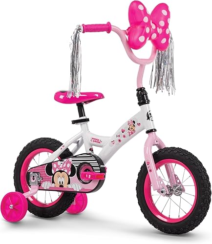 Huffy Disney Girls' Bikes, 1216 Inch Sizes, Ages 3+ Years Old, Disney Princess, Minnie Mouse, Frozen Bicycles, Characters, Removable Training