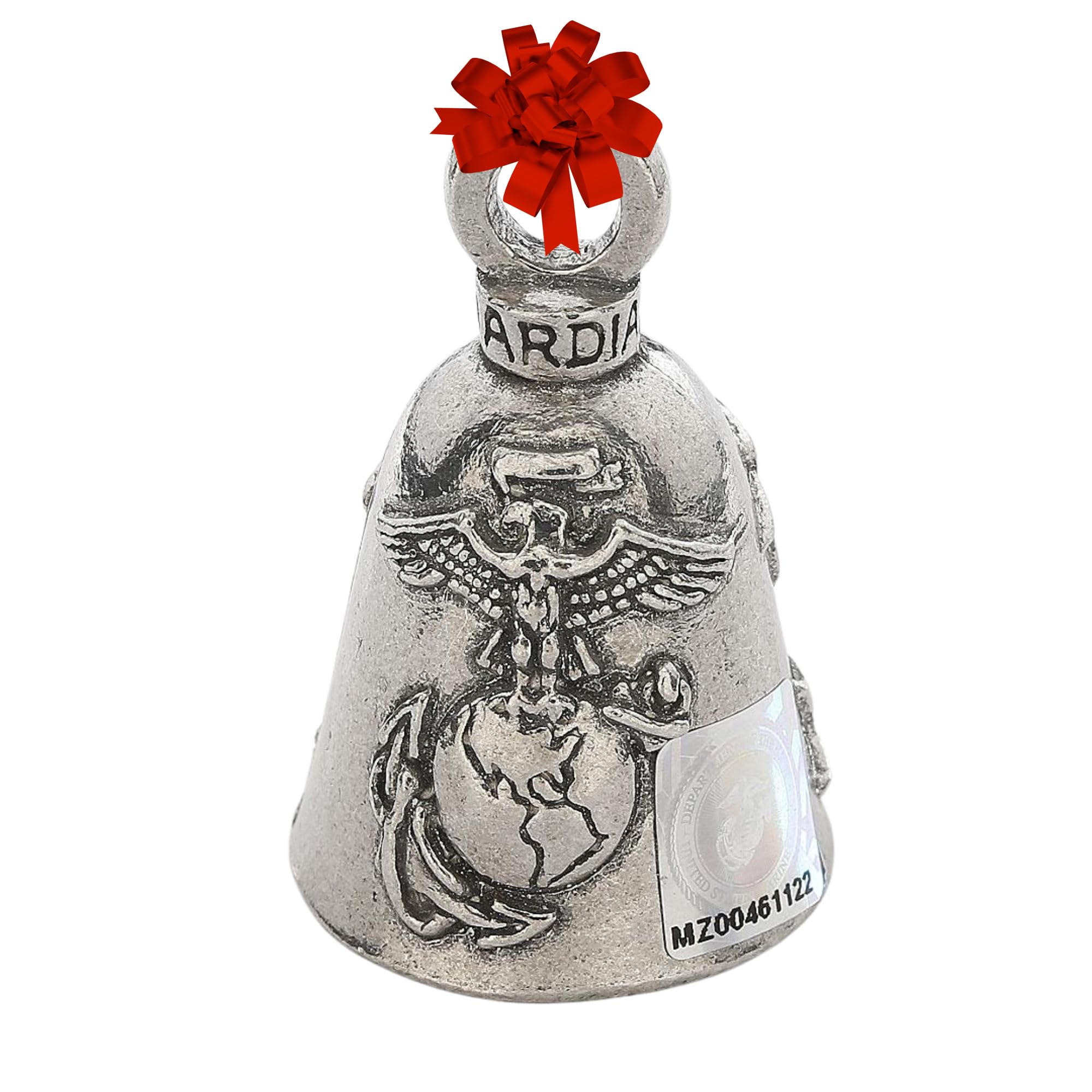Guardian Bell Marines Bell Good Luck Bell w/Keyring & Black Velvet Gift Bag | Motorcycle Bell | Lead-Free Pewter | Good Luck Gift to Friends & Family | Bike Bell | Made in USA