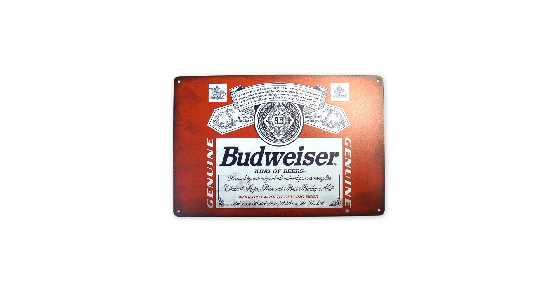 パプミラー　Budweiser バドワイザー/ハイネケン・看板 Amazon.co.jp: Budweiser ブリキ看板 20cm×30cm バドワイザー