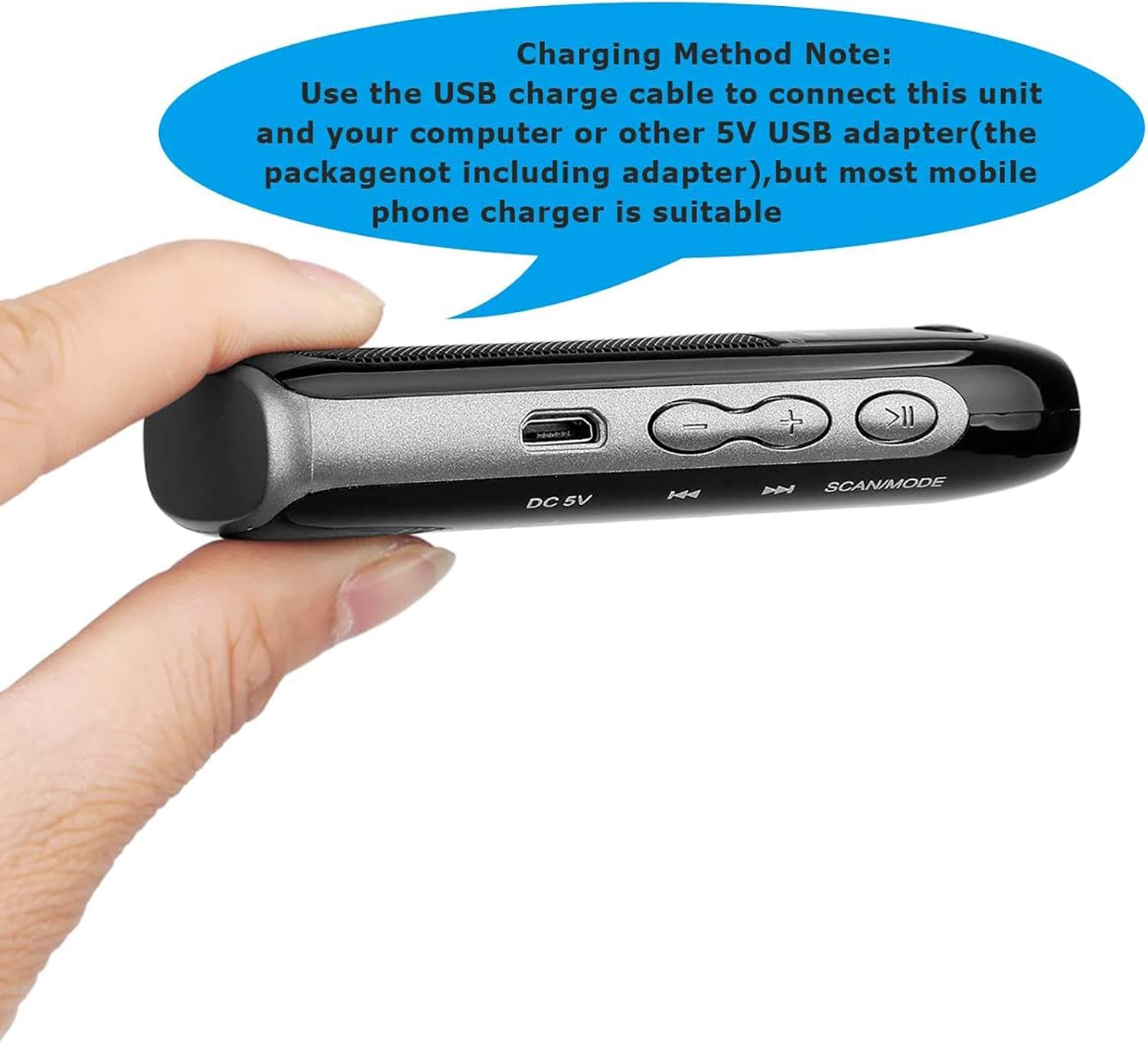 Creative Product Retekess PR12 Digital Radio, Pocket Radio AM FM, Mini Radio with TF Port, Backlit Display and Earphone Jack, Suit for Jogging and Gym (Black)