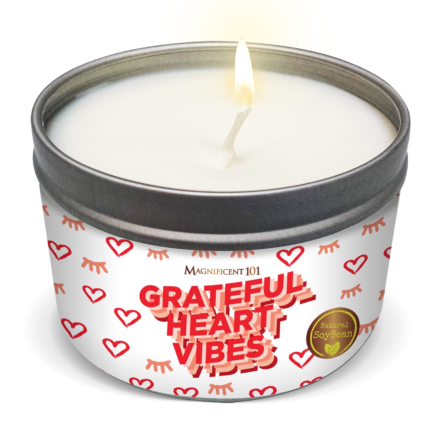 Magnificent 101 Grateful Heart Vibes Tin Candle 6oz