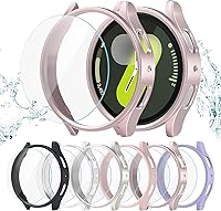 Vista 9 de Pack de 12 fundas para Samsung Galaxy Watch 6 de 40 mm, protector de pantalla con cubierta de policarbonato duro y película protectora de vidrio